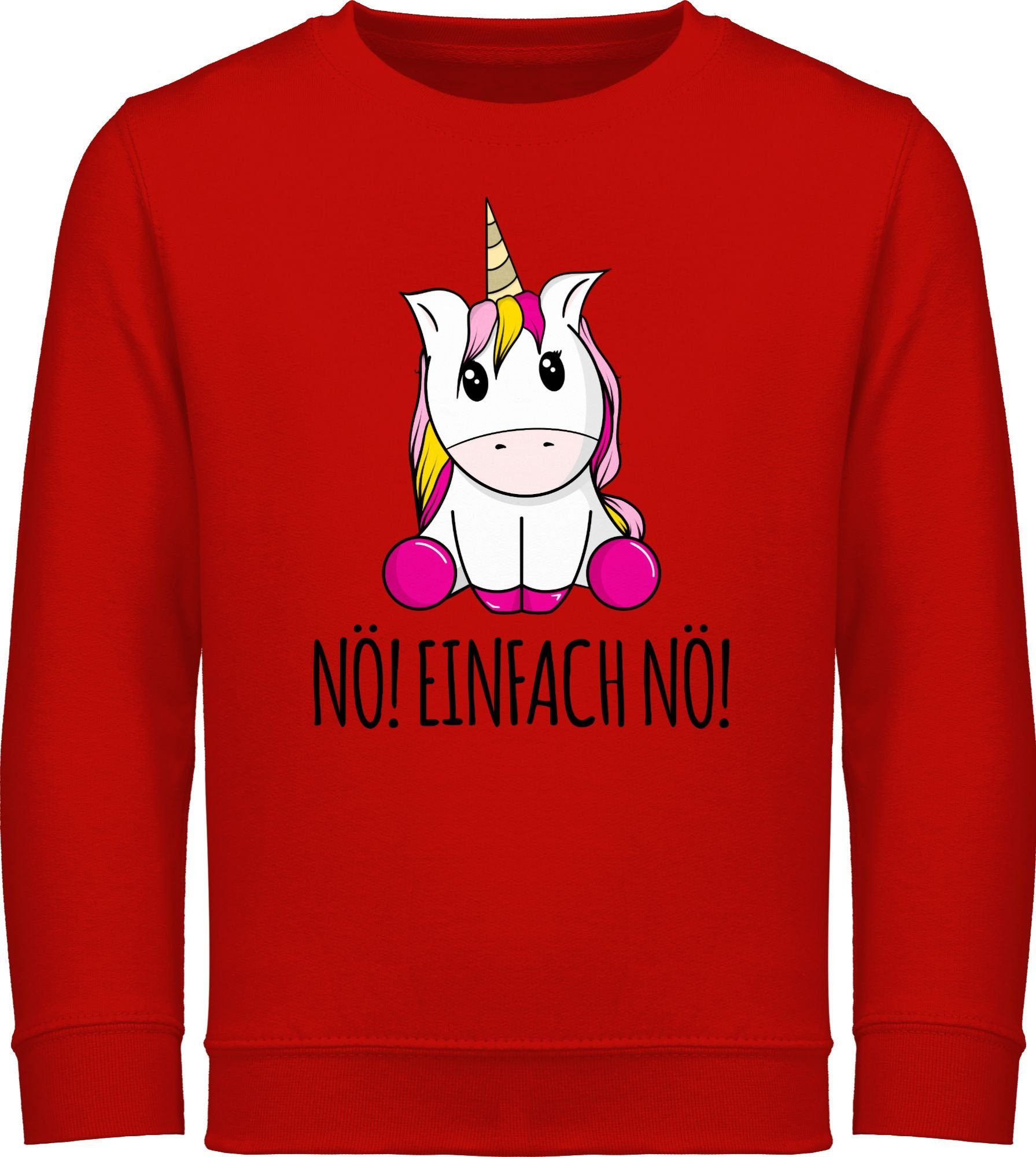 Shirtracer Sweatshirt »Nö! Einfach Nö! Einhorn schwarz Statement